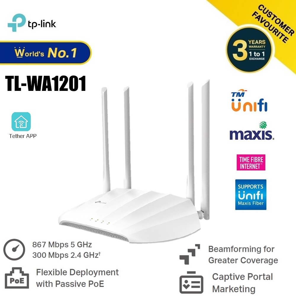 TP Link AC1200 Dual Band TL-WA1201 Access point