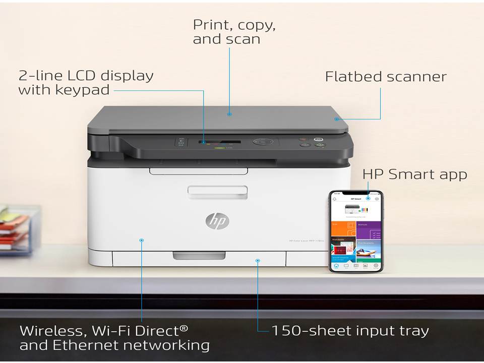 Printer HP Color Laser MFP 178nw - Plaza IT