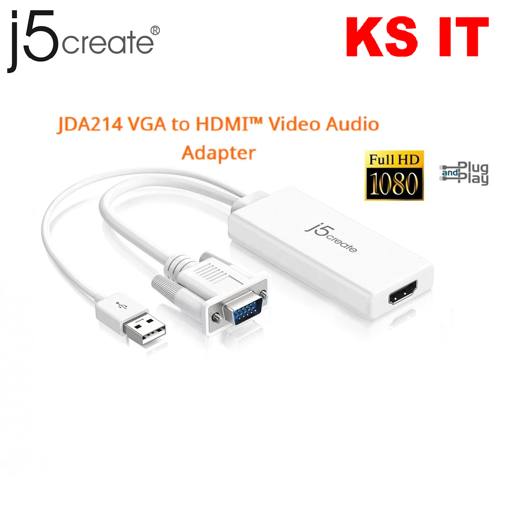 J5CREATE JDA214 ADAPTADOR VGA A HDMI 