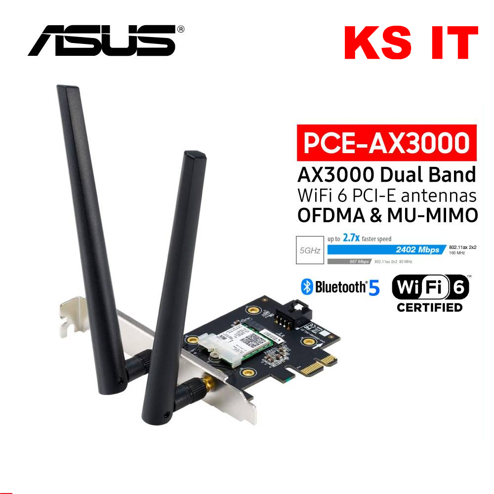 Asus Pce Ax3000 Wifi 6 Pcie Adapter With Antenna